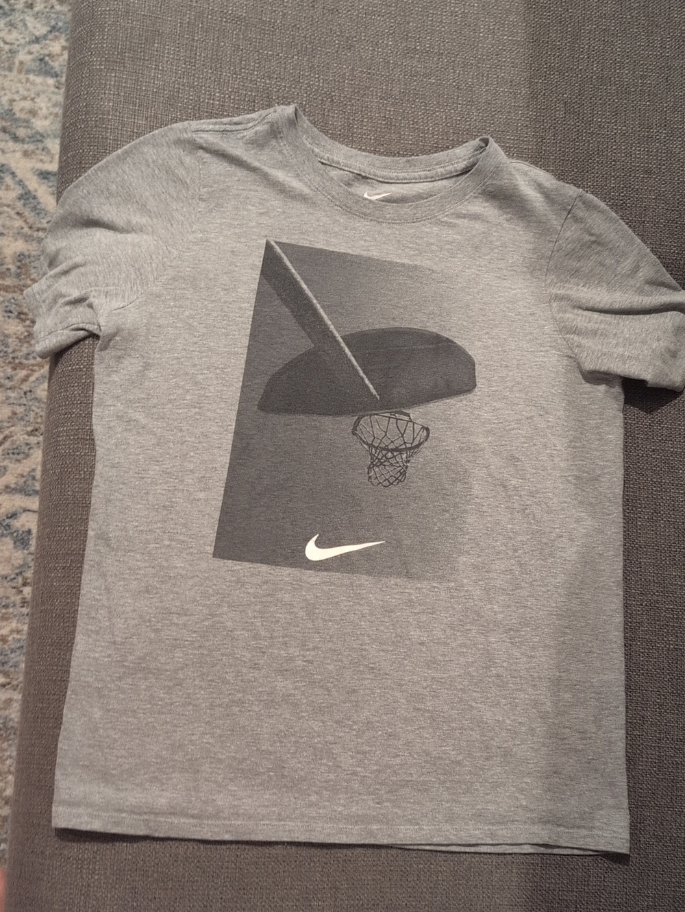 Nike Gray Short-Sleeve Basketball Graphic Tee